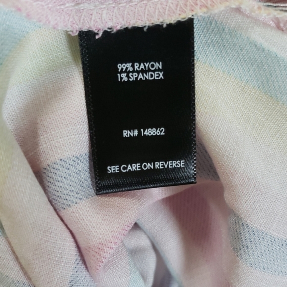 NWT Torrid Button Back Stripe Abbey Rayon Slub Top L / 12 - Picture 5 of 10